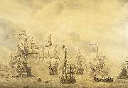 Willem van de Velde the Elder Battle of the Sound, 1658. oil painting on canvas